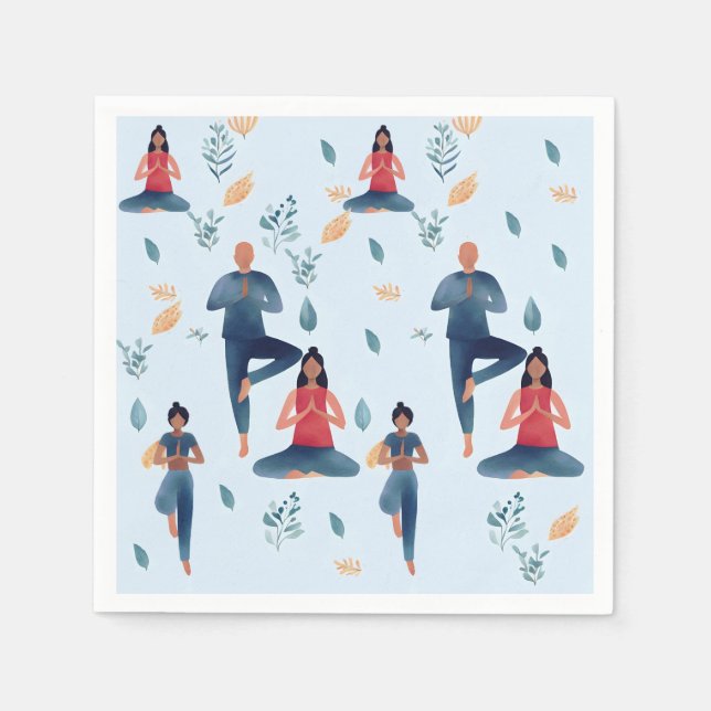 Guardanapo De Papel Humor de Yoga  (Frente)