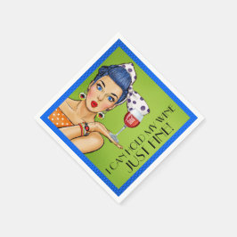 Guardanapo De Papel Humor Retro Wine (Partido) Cocktail Napkins