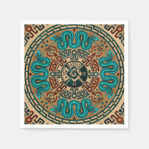Guardanapo De Papel Hunab Ku com a serpente dirigida dobro - cor