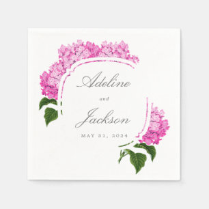 Guardanapo De Papel Hydrangea Flower Names e data de casamento rosa