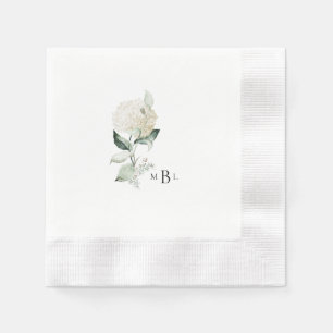 Guardanapo De Papel Hydrangea Monograma Cocktail de Casamento