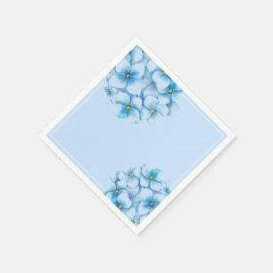 Guardanapo De Papel Hydrangeas Guardanapo-Azuis de papel