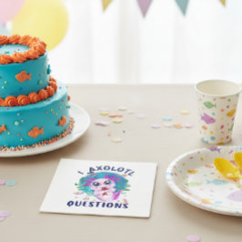 Guardanapo De Papel I Axolotl Perguntas, Kawaii rosa anfíbio