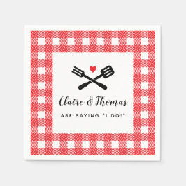 Guardanapo De Papel I Do CHURRASCO Red Picnic Casais Name