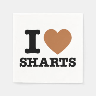 Guardanapo De Papel I Heart Sharing Engraçado