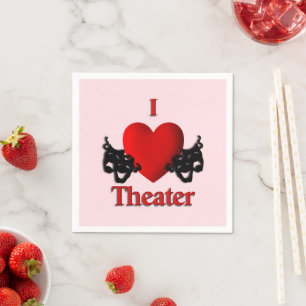 Guardanapo De Papel I Heart Theater Pink