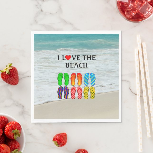 Guardanapo De Papel I Love the Beach (Insitu)