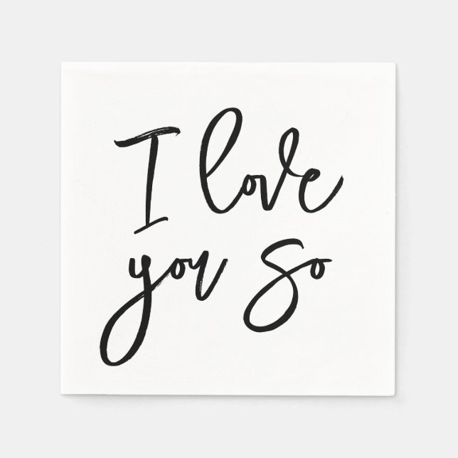 Guardanapo De Papel I love you so napkins (Frente)