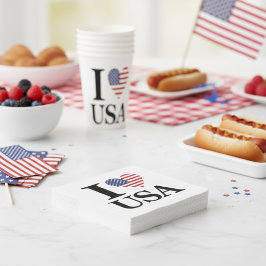 GUARDANAPO DE PAPEL "I ❤️ USA"