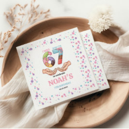 Guardanapo De Papel Ice Cream “Six Seven” 7th Birthday Party for Kids