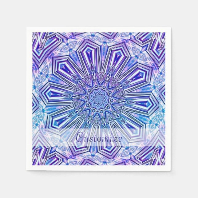 Guardanapo De Papel Ice Star Kaleidoscope Padrão Napkins 2 (Frente)