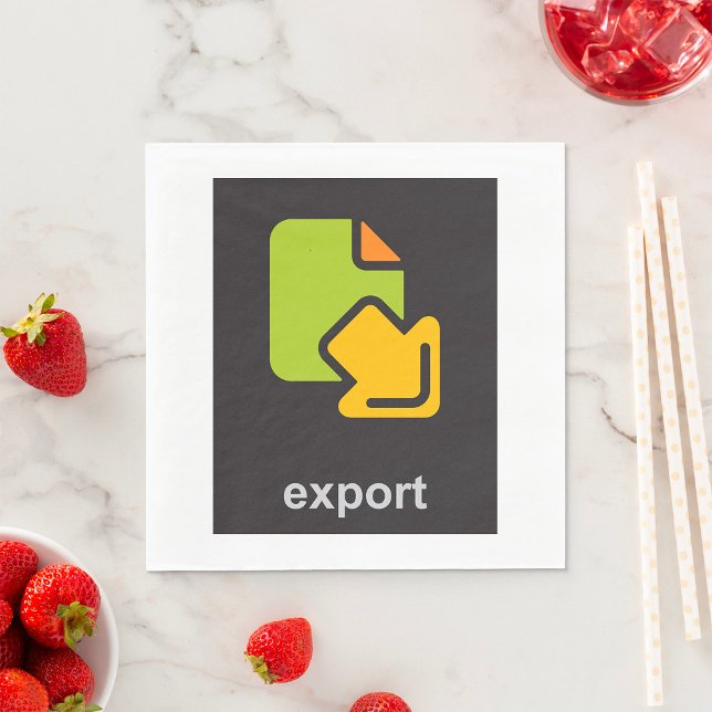 Guardanapo De Papel Ícone de Exportação de Tecnologia Arquivo de Dados (Criador carregado)