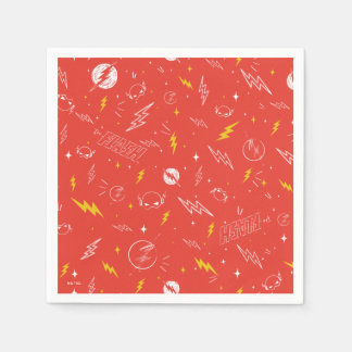 Guardanapo De Papel Ícone de Relâmpago do Flash e Padrão de Desenhos