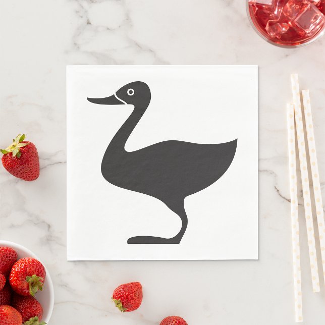 Guardanapo De Papel Ícone Pássaro Pato Negro (Criador carregado)