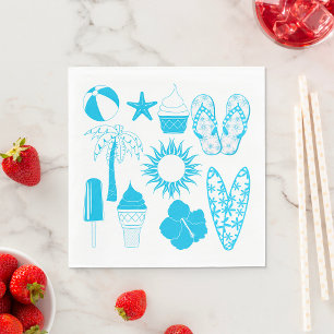 Guardanapo De Papel Ícones de Verão