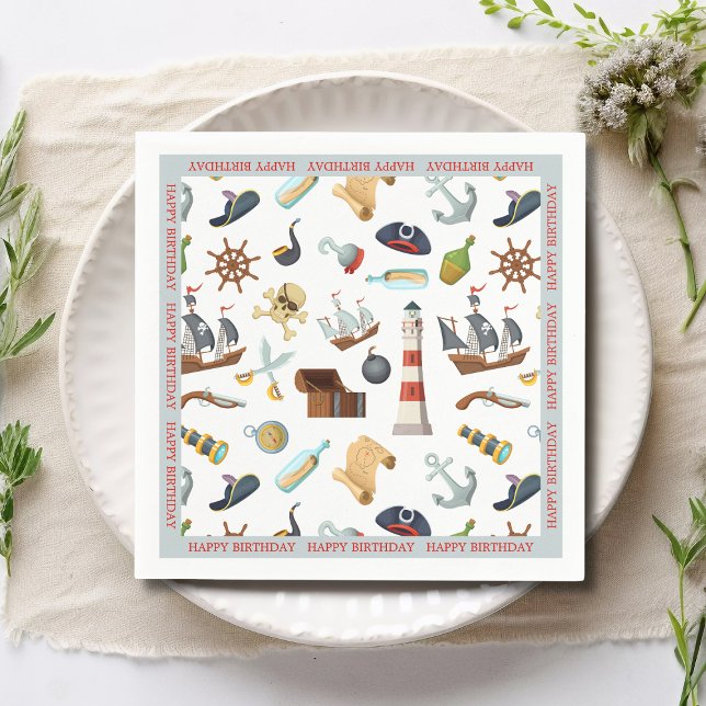 Guardanapo De Papel Ícones náuticos Piratas (Criador carregado)