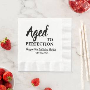 Guardanapo De Papel Idade para Perfeição 50º Aniversário Napkins