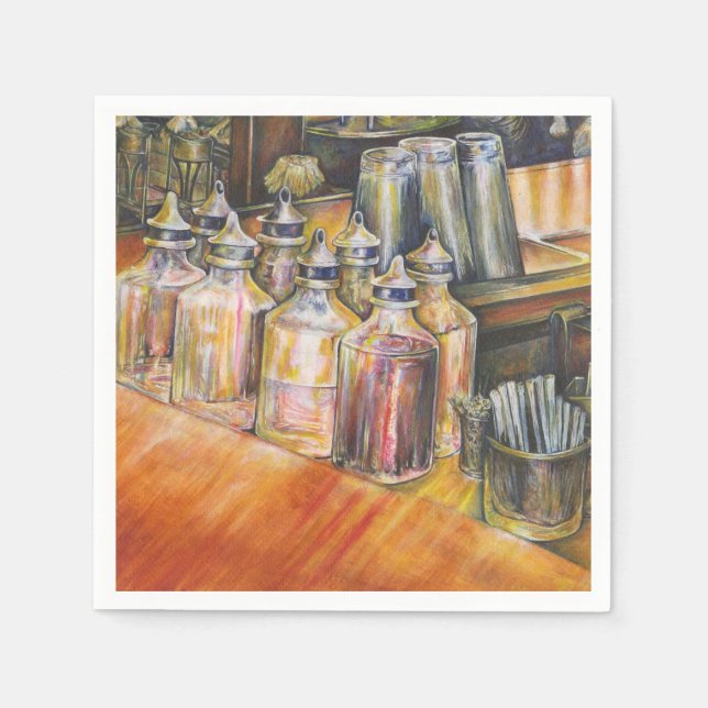 Guardanapo De Papel Ideografia da luz Ouro (Frente)