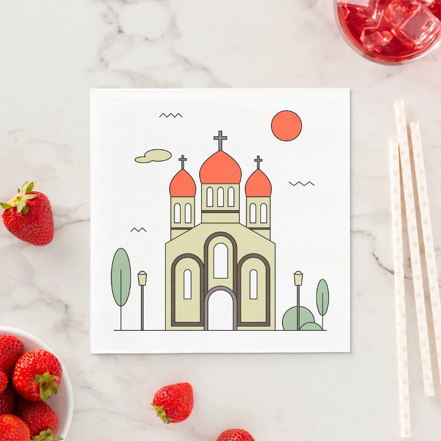 Guardanapo De Papel Igreja Ortodoxa Russa Minimalista (Criador carregado)