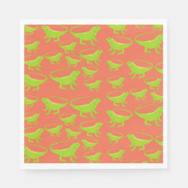 Guardanapo De Papel Iguana Lizard Pattern