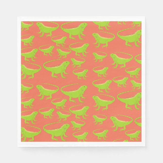 Guardanapo De Papel Iguana Lizard Pattern (Frente)