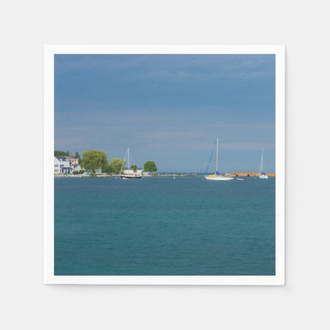 Guardanapo De Papel Ilha Harbour Mackinac (Frente)
