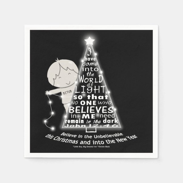 Guardanapo De Papel Iluminação da árvore (Frente)