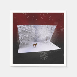 Guardanapo De Papel Ilusão 3D "Sonhos de Neve"