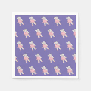 Guardanapo De Papel ilusima Ballerina Hippo Purple