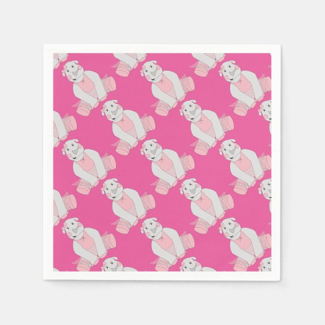 Guardanapo De Papel ilusima Ballerina Rhino (Frente)