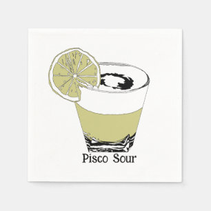 Guardanapo De Papel Ilustração azeda Pisco