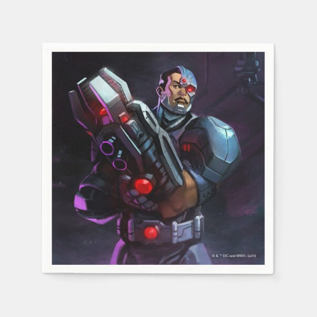 Guardanapo De Papel Ilustração Cyborg Infinita Crise (Frente)
