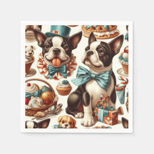 Guardanapo De Papel Ilustração da Portadora de Boston Cute
