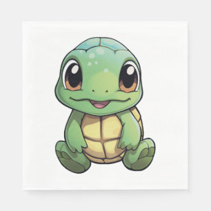 Guardanapo De Papel Ilustração da tartaruga de desenho animado