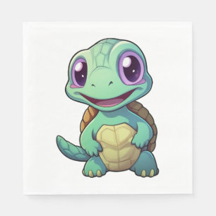 Guardanapo De Papel Ilustração da tartaruga de desenho animado