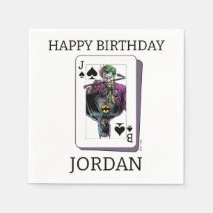 Guardanapo De Papel Ilustração de Carta de Baralho do Coringa e Batman