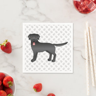 Guardanapo De Papel Ilustração de Cartoon de Retriever Black Labrado