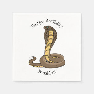 Guardanapo De Papel Ilustração de cobra da cobra castanha