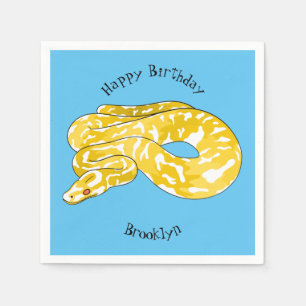 Guardanapo De Papel Ilustração de cobra de pitão birmanês