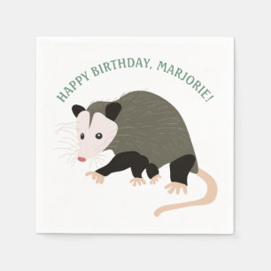 Guardanapo De Papel Ilustração de Cute Possum Personalizada