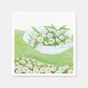 Guardanapo De Papel Ilustração de Daisy e de Primavera Salada de Dande