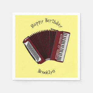 Guardanapo De Papel Ilustração de desenho animado de Accordion