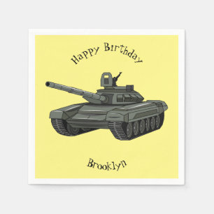 Guardanapo De Papel Ilustração de desenho animado do Tanque