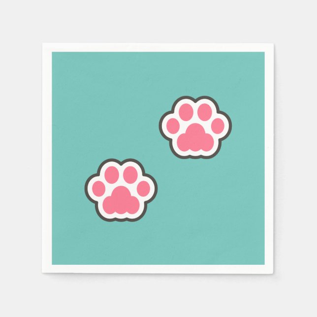 Guardanapo De Papel Ilustração de Gatinho de Cute (Frente)