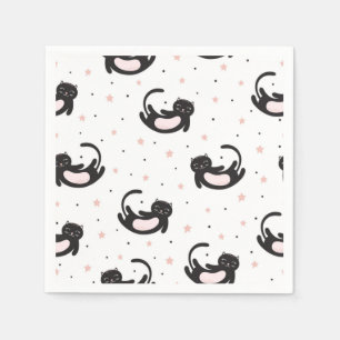 Guardanapo De Papel Ilustração de gato animado