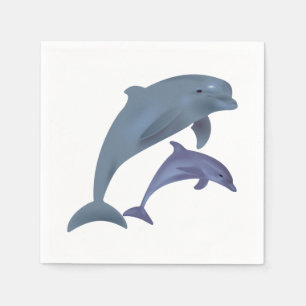 Guardanapo De Papel Ilustração de golfinhos saltando