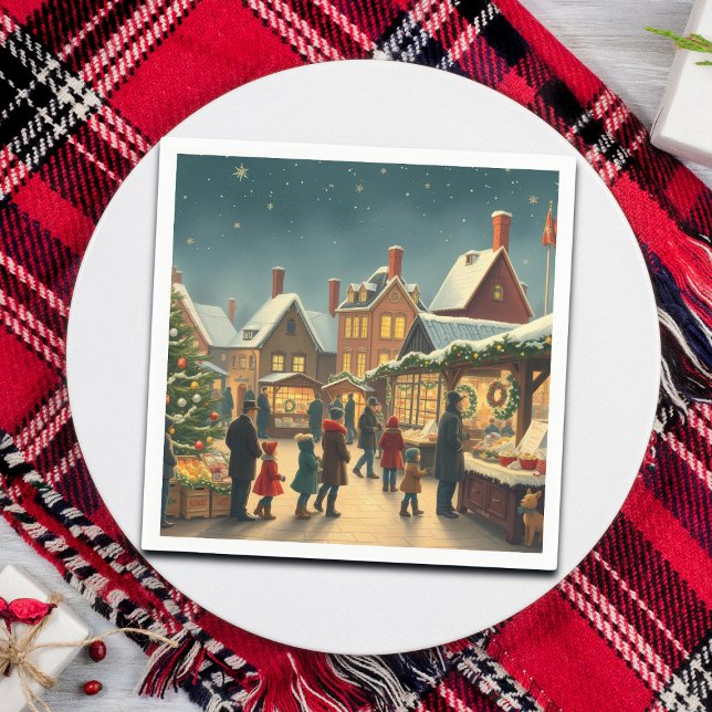 Guardanapo De Papel Ilustração de natais vintages (Criador carregado)