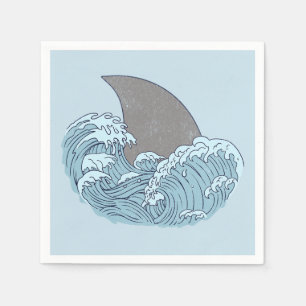 Guardanapo De Papel Ilustração de tubarão