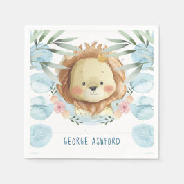 Guardanapo De Papel Ilustração do Príncipe Leão Personalizada