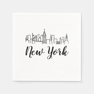 Guardanapo De Papel Ilustração do Skyline Nova Iorque